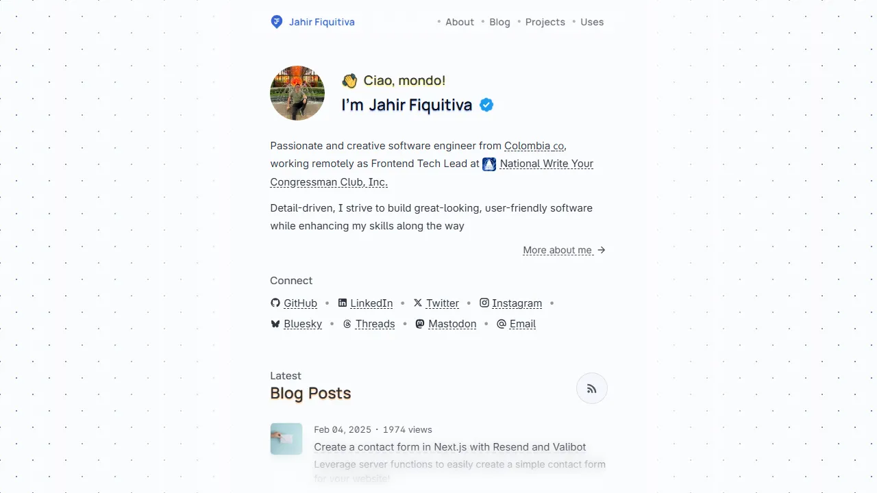 jahir.dev - Software Engineer Project Support and Innovation screenshot