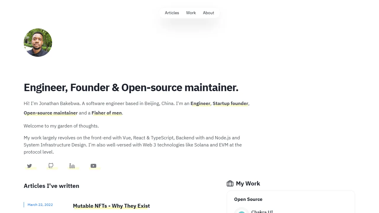 jbakebwa.dev - React Component Library for User Interface Design screenshot