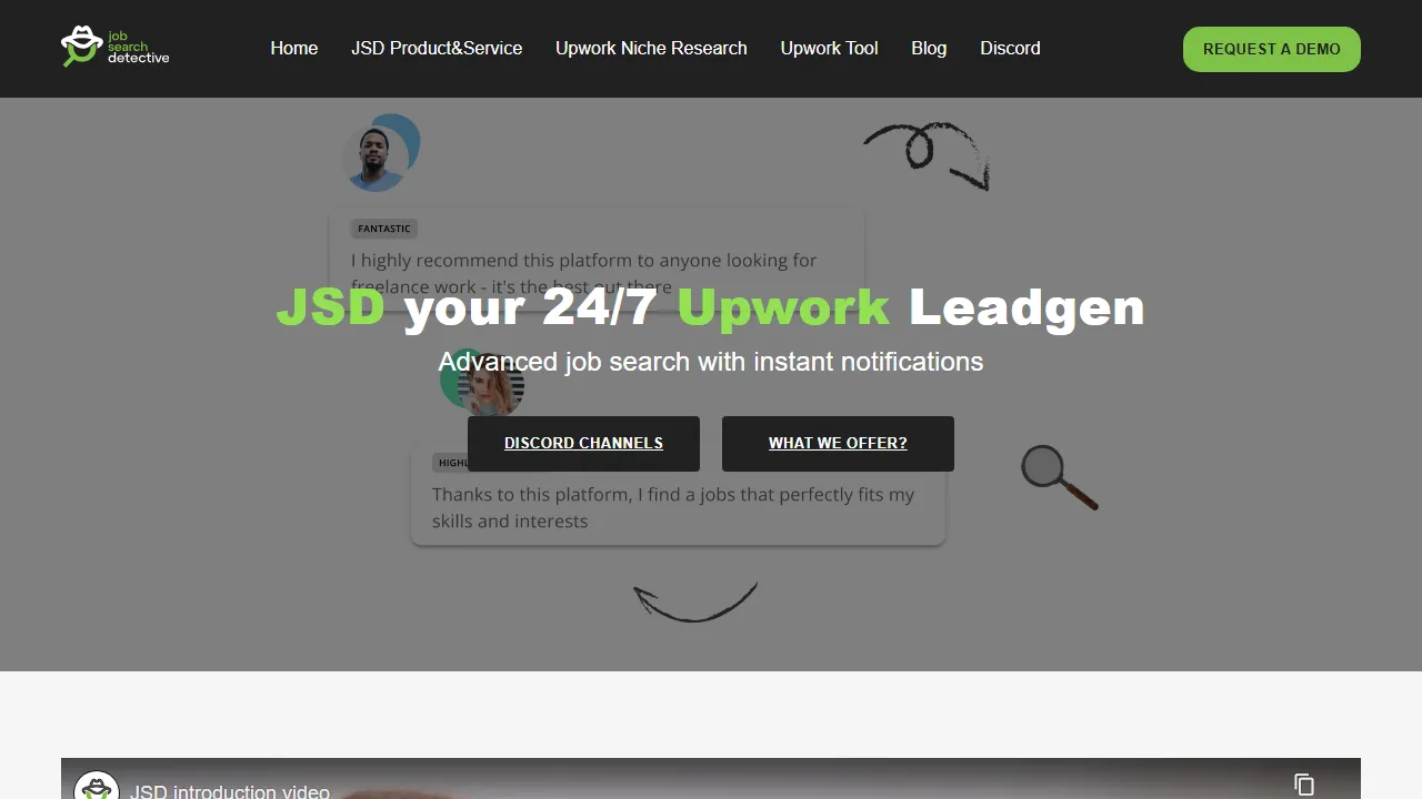 job-search-detective.com - Automated Job Search Tool for Upwork Listings screenshot