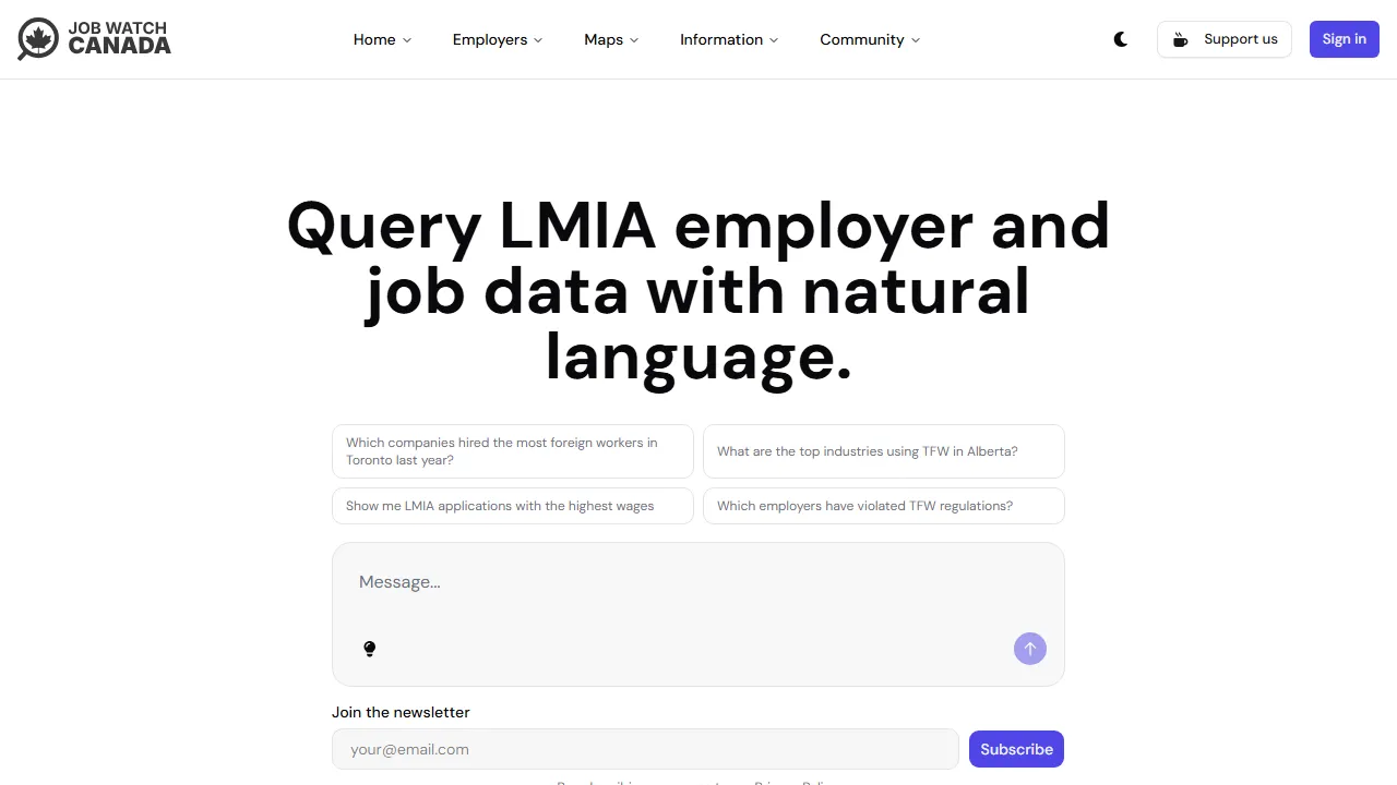 jobwatchcanada.com - Labor Exploitation Tracker Exposing Business Abuse screenshot