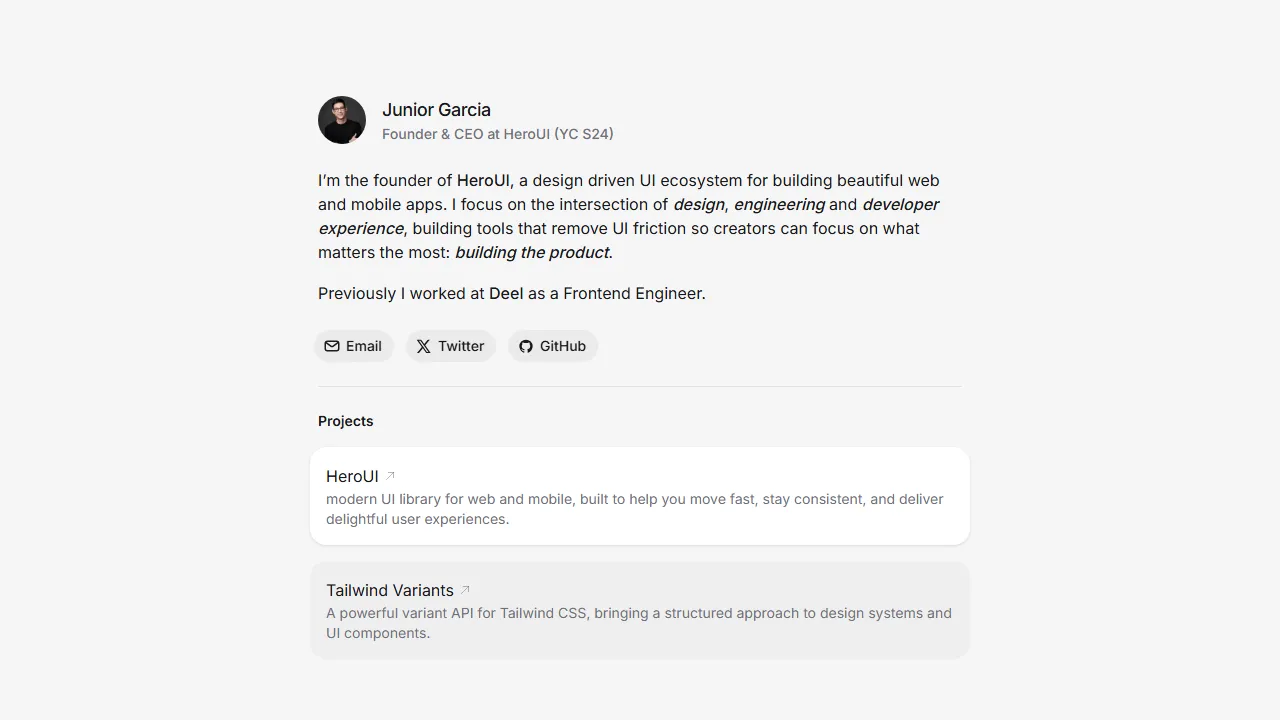 jrgarciadev.com - Personal Portfolio Website Showcase screenshot