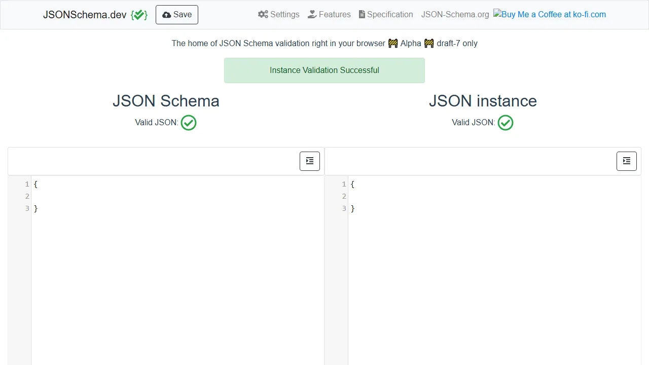 jsonschema.dev - JSON Schema Validation and Annotation screenshot