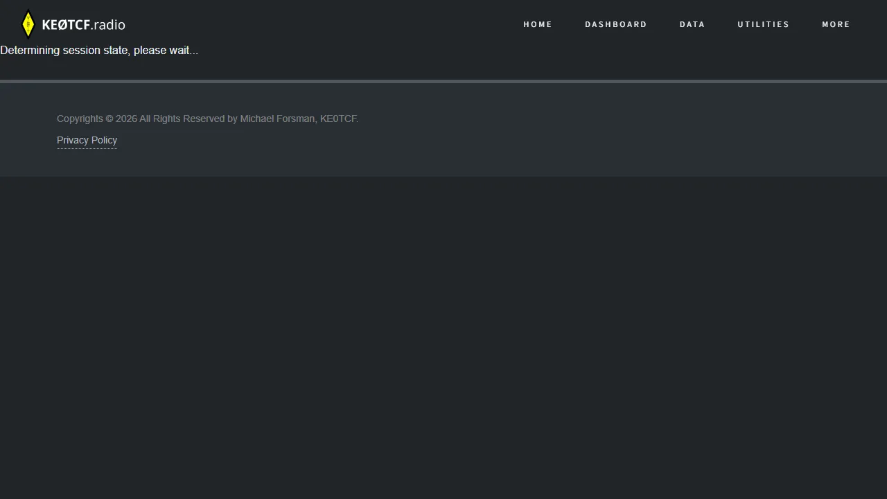 ke0tcf.radio - Amateur Radio Tools and Utilities Online screenshot
