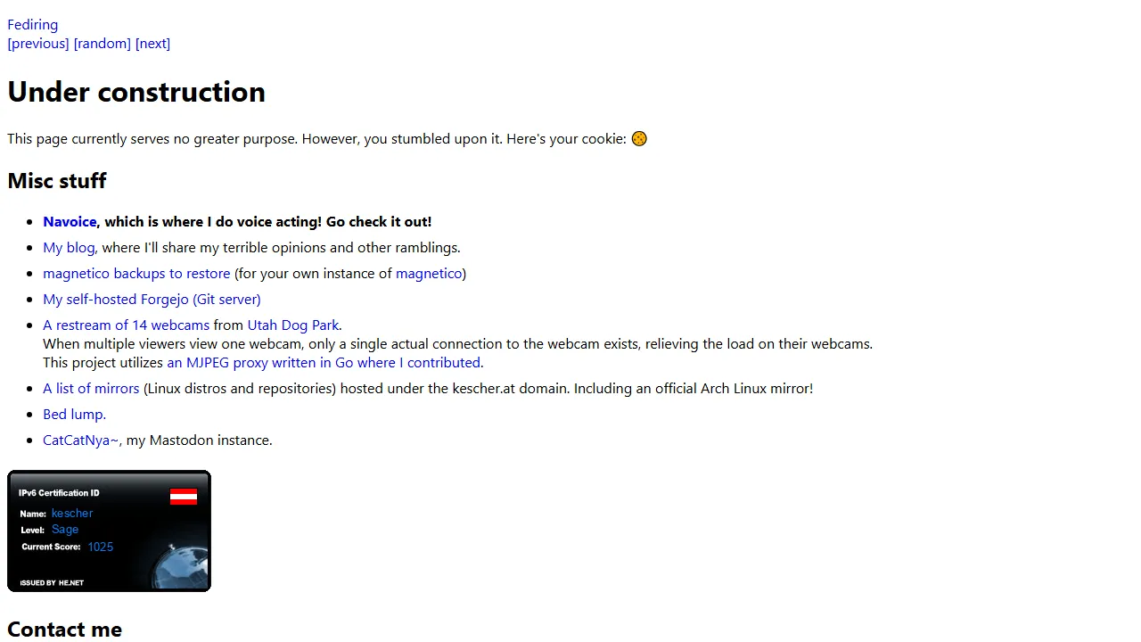 kescher.at - Self Hosting and Open Source Services screenshot