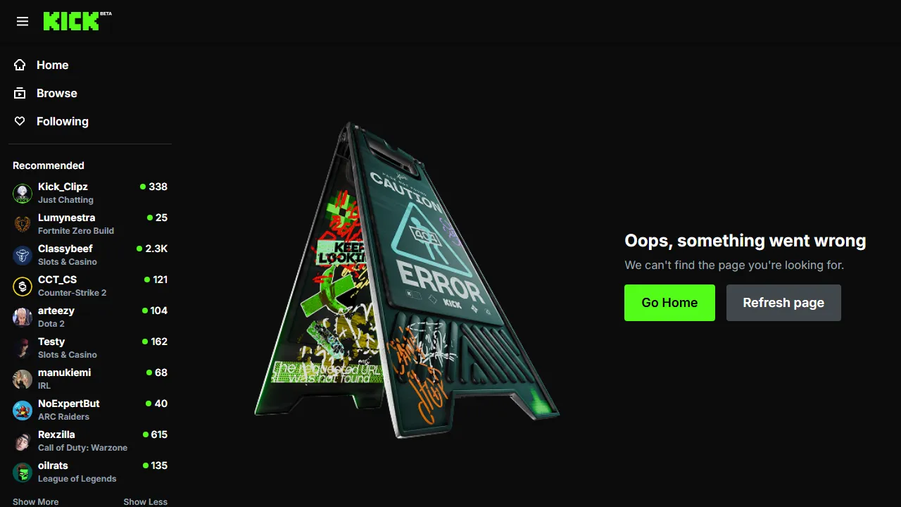 kick.com - Free Local Multiplatform Streaming Service screenshot