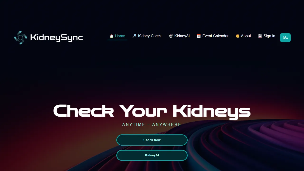 kidneysync.site - AI-Powered Health Data Analysis Tool screenshot