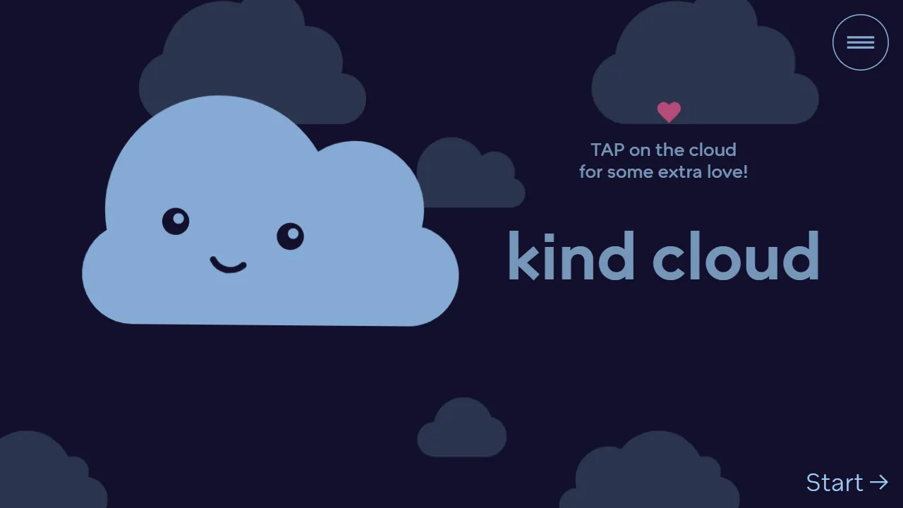 kindcloudapp.com - Free Loving-Kindness Meditation Application Online screenshot