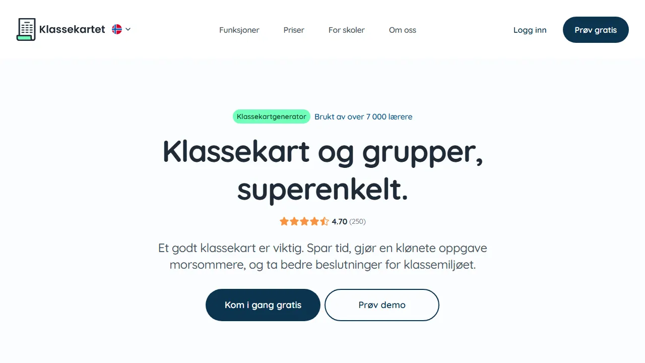 klassekartet.no - Classroom Management Tool for Teachers - Free screenshot