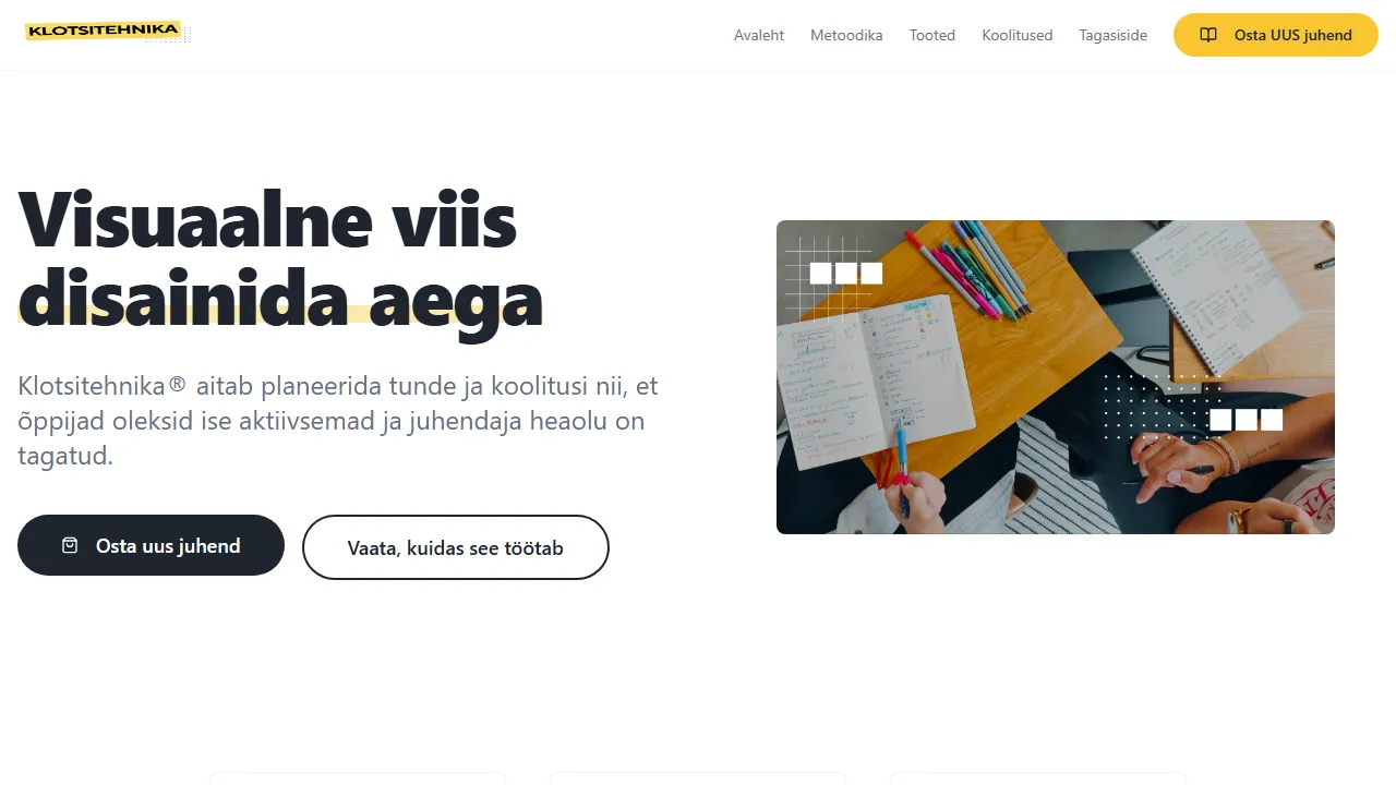 klotsitehnika.ee - Course Design Software for Teachers and Trainers screenshot