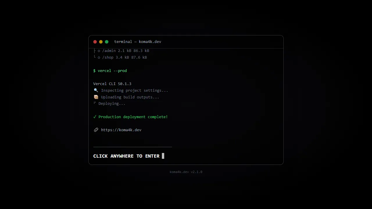 koma4k.xyz - AI Chatbot Development and Bot Developer Services screenshot