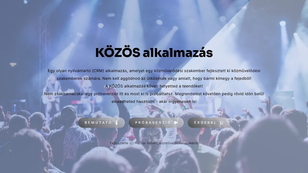 kozosalkalmazas.hu - Event Management App for Community Centers screenshot