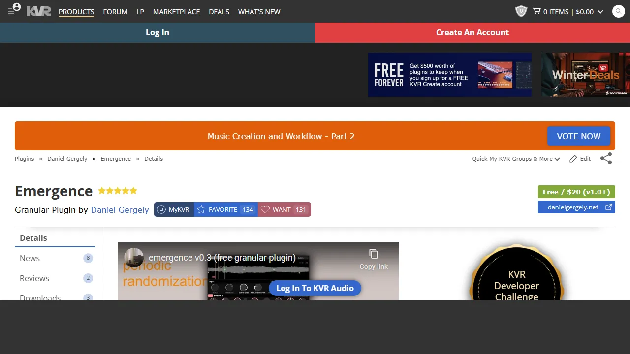 kvraudio.com - Real-Time Granulator Audio Unit Plugin Tool screenshot