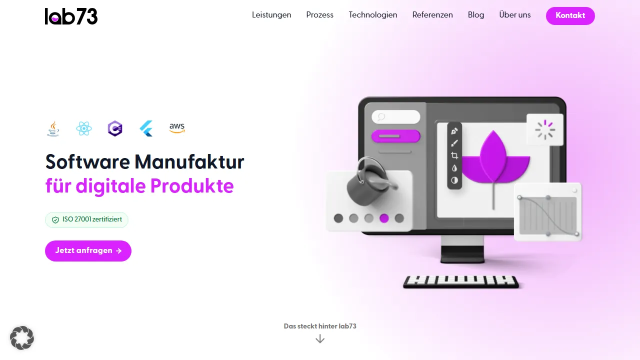 lab73.at - Software Development and Website Engineering screenshot
