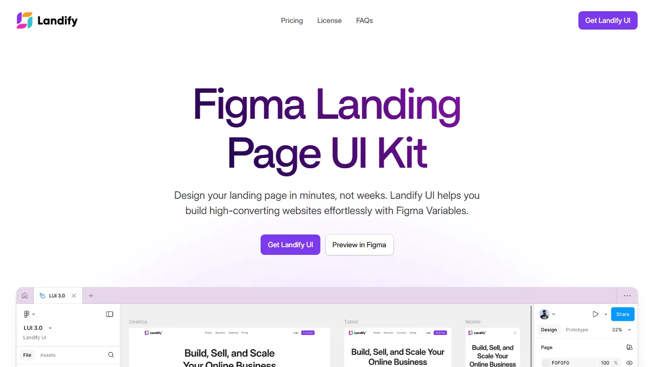 landify.design - Landing Page User Interface Kit for Designers screenshot
