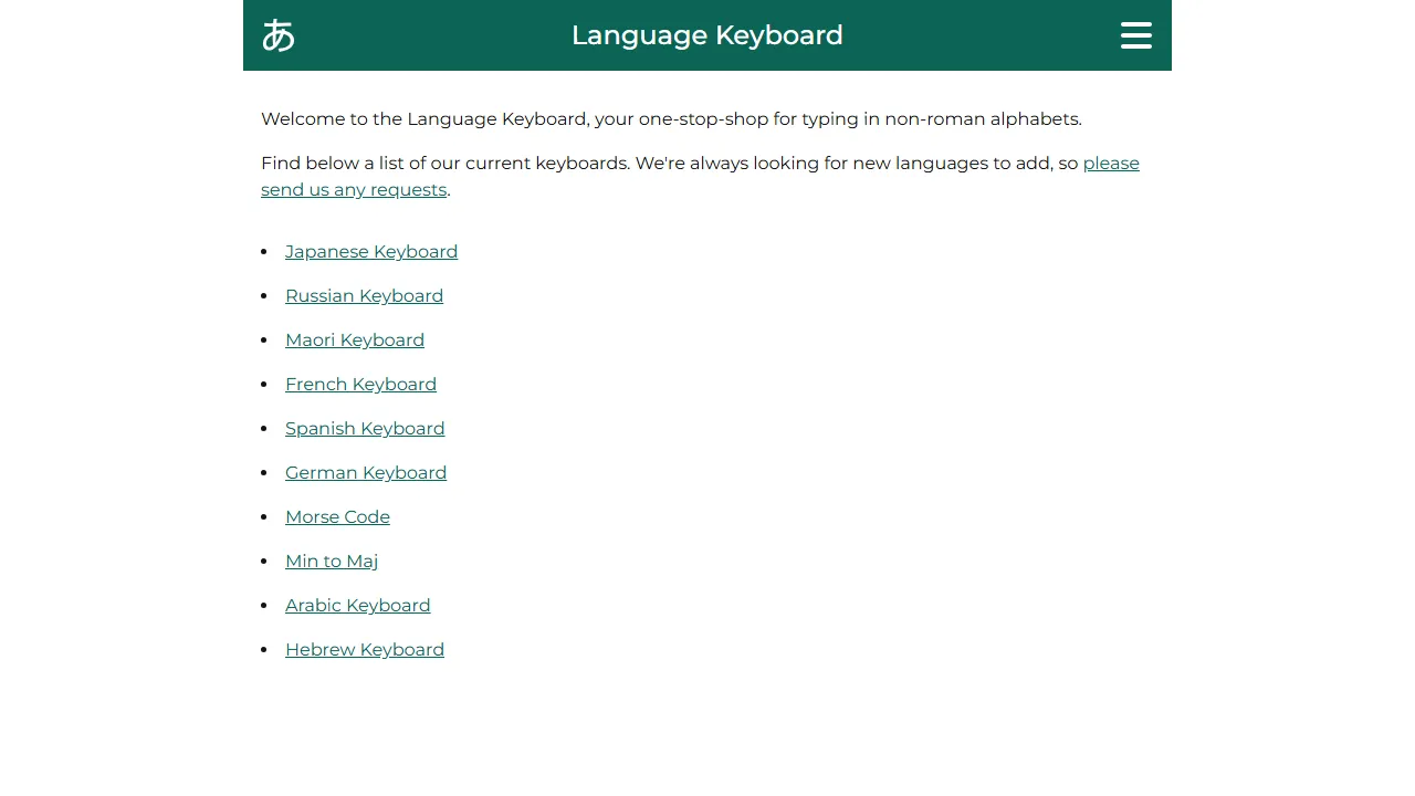 languagekeyboard.net - Online Language Virtual Keyboard Tool screenshot