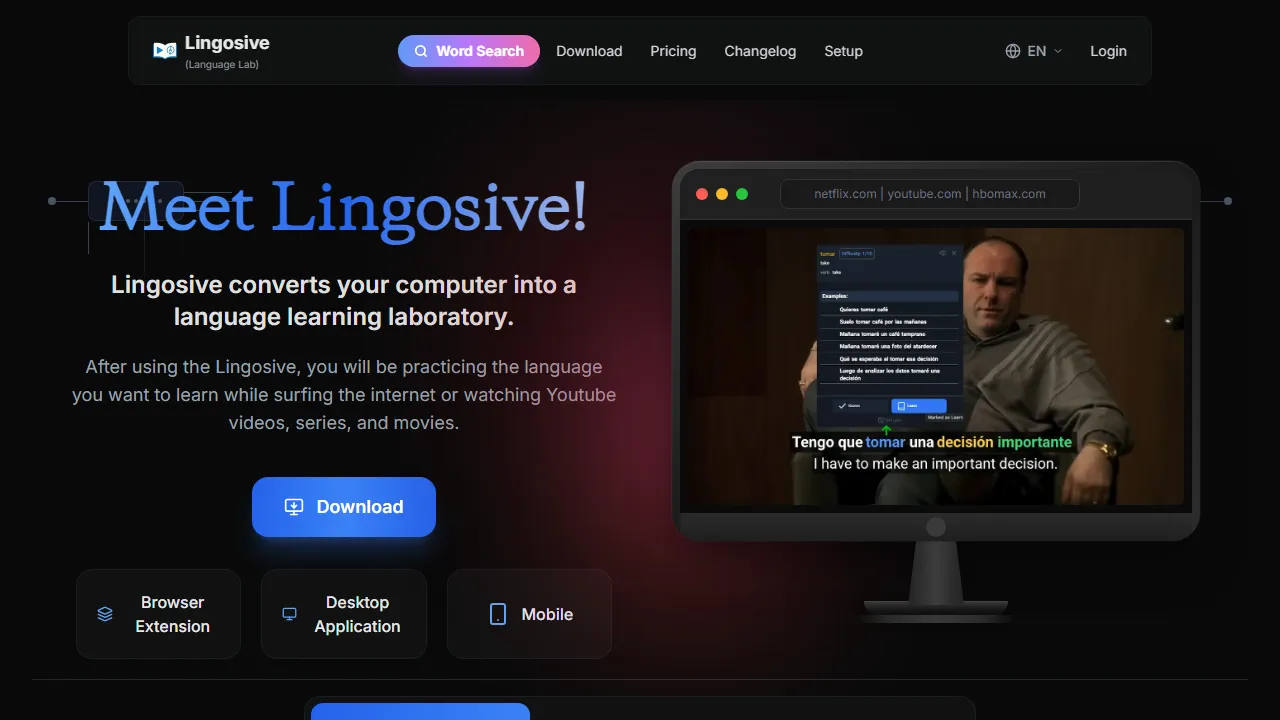 languagelabextension.com - Cross Platform Language Learning Application screenshot