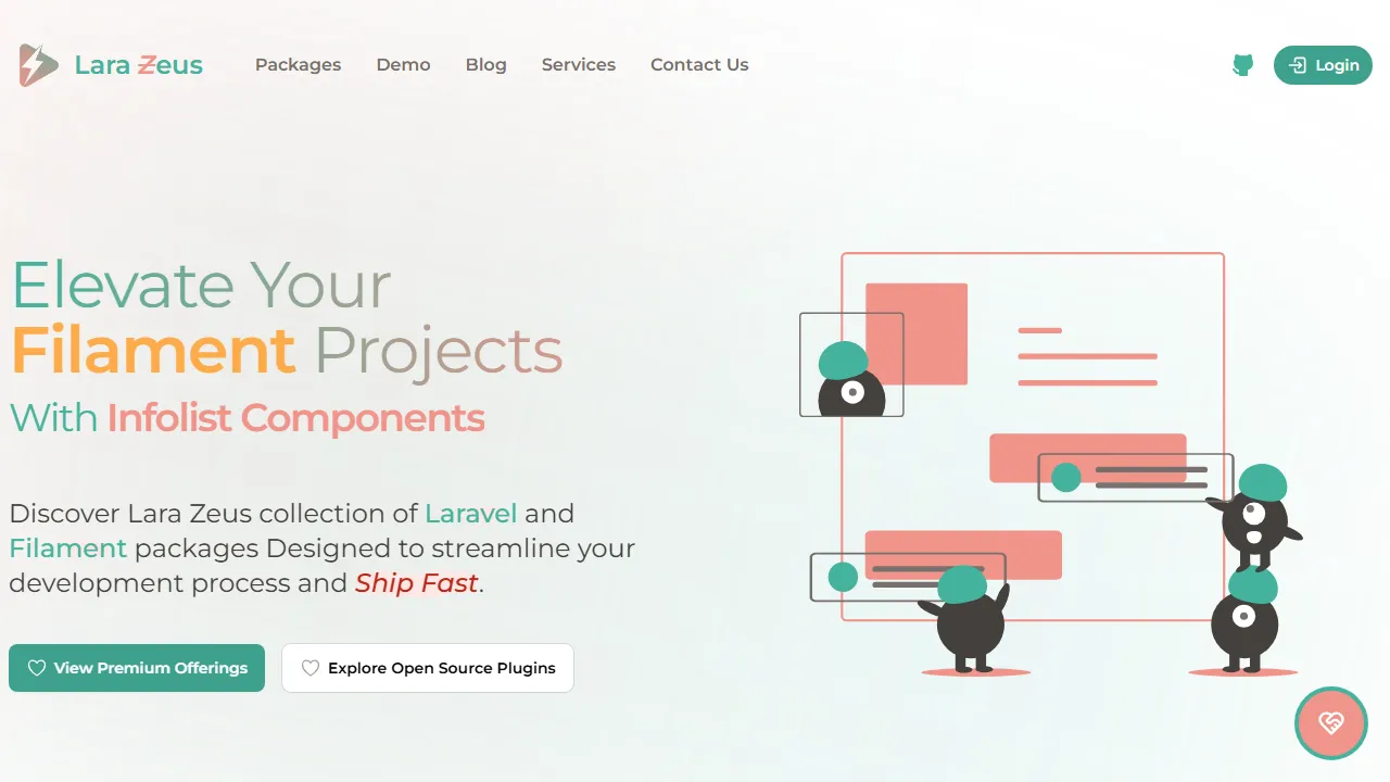 larazeus.com - Collection of Laravel and Filament Packages screenshot