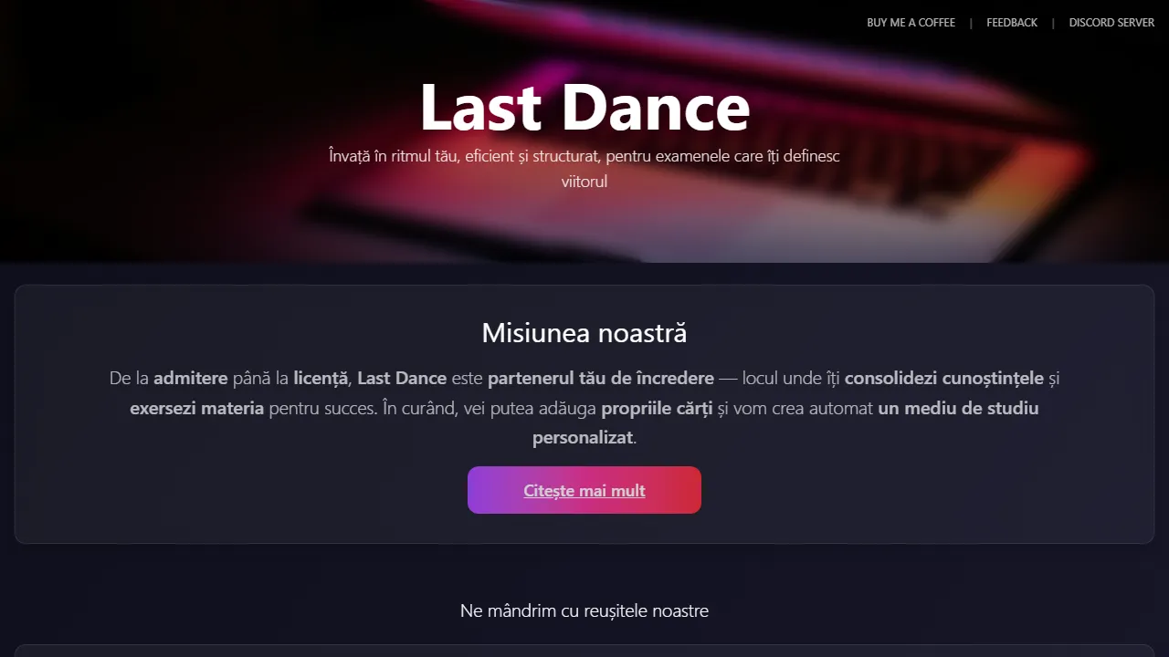 last-dance-two.vercel.app - Exam Preparation Tool and Study Planner screenshot