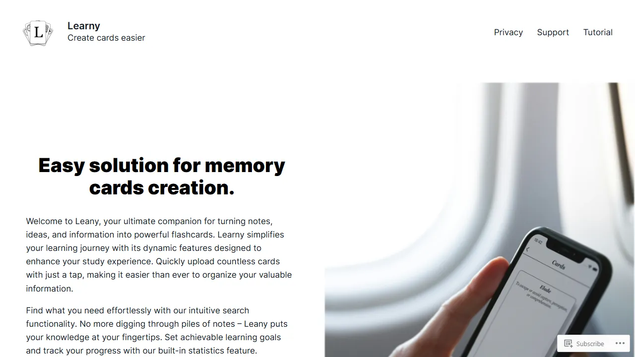 learnycards.com - Flash Cards Learning Software screenshot