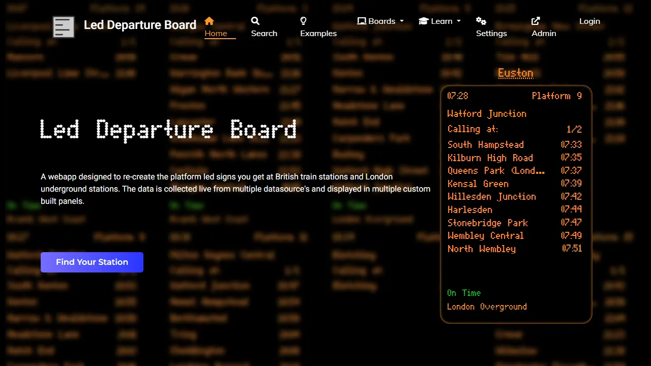 leddepartureboard.com - Open Source Project Needs Donations screenshot