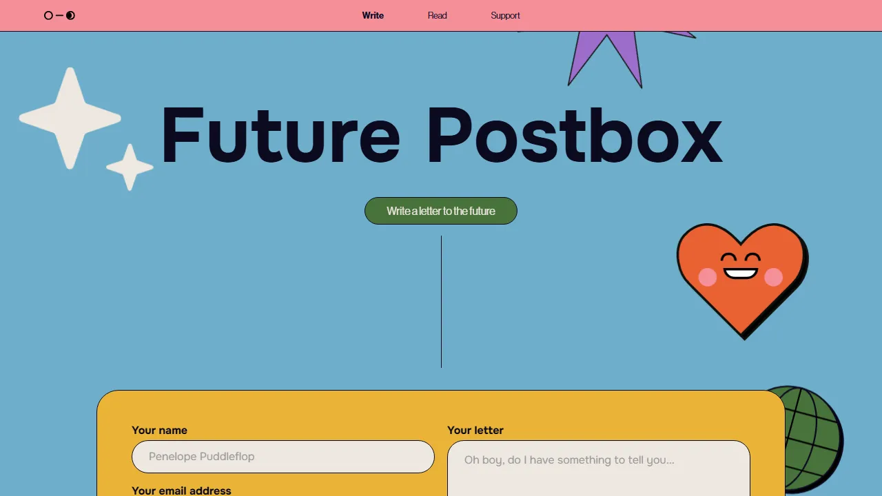 leecrockford.me - Send Mail to the Future Service screenshot