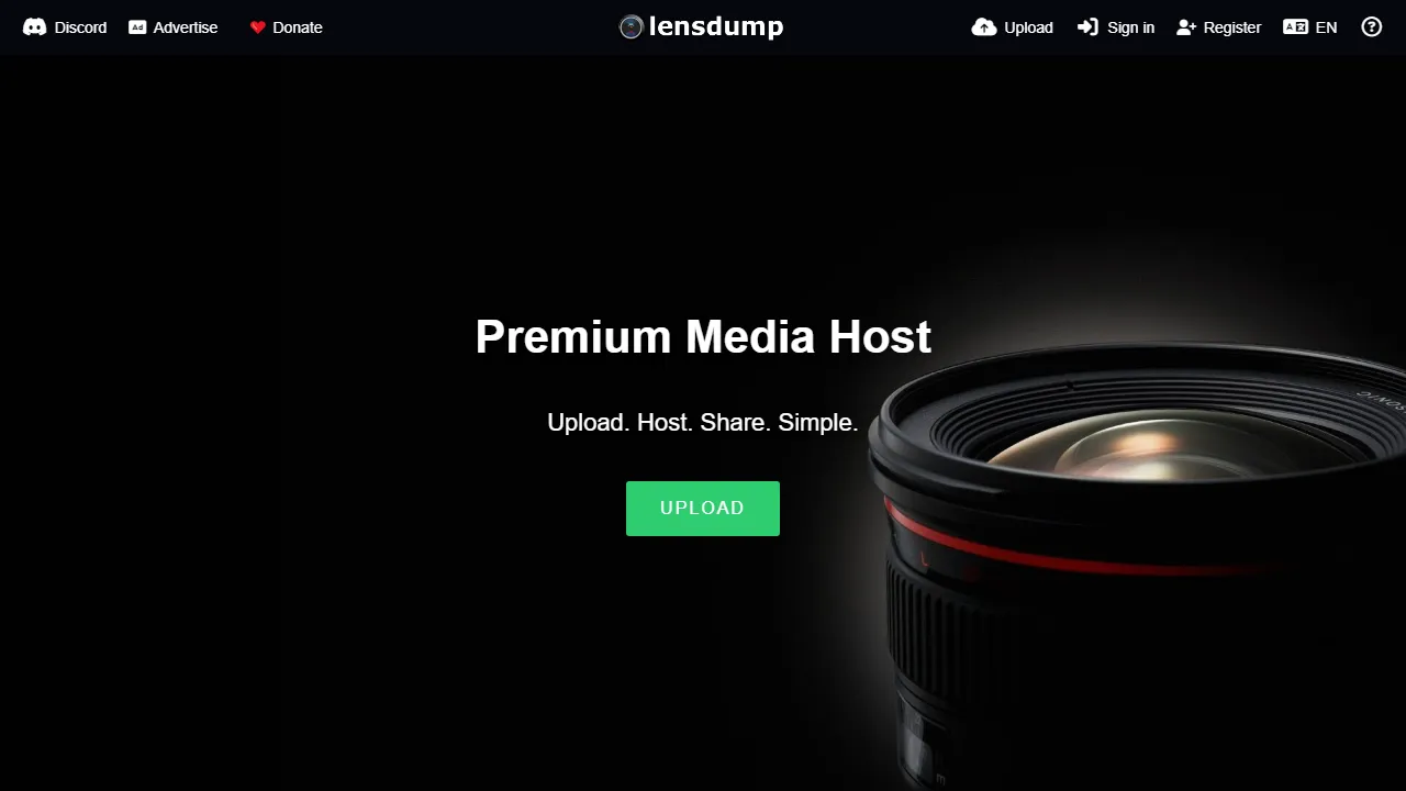 lensdump.com - Cloud Image Hosting For Professionals and Enthusiasts screenshot