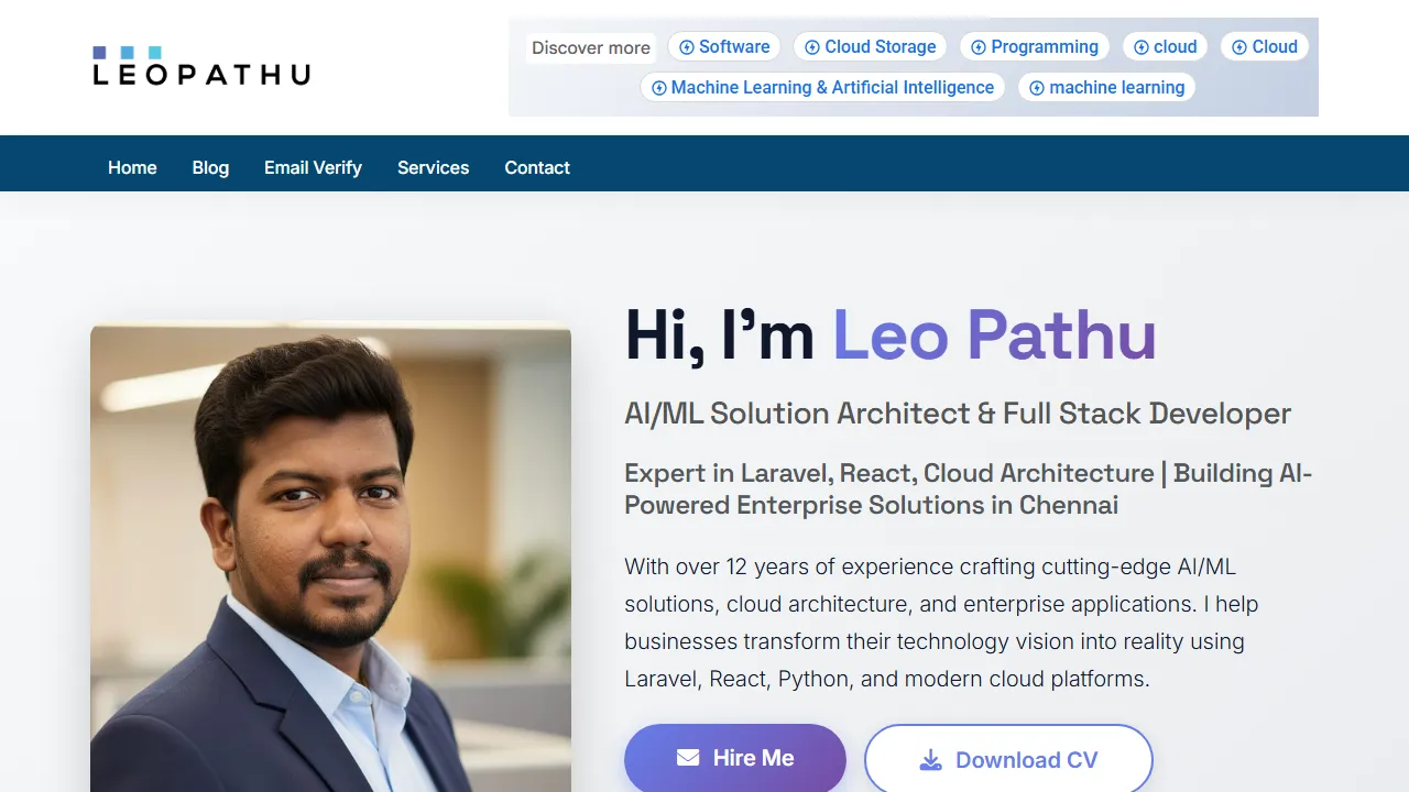 leopathu.com - Email Verifier Website Tool for Validation screenshot