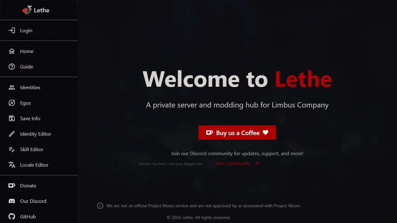 lethelc.site - Private Server and Game Mod Platform screenshot