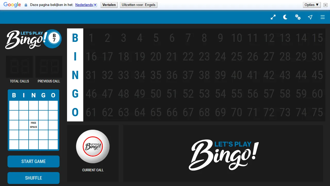 letsplaybingo.io - Free Bingo Caller With No Ads screenshot