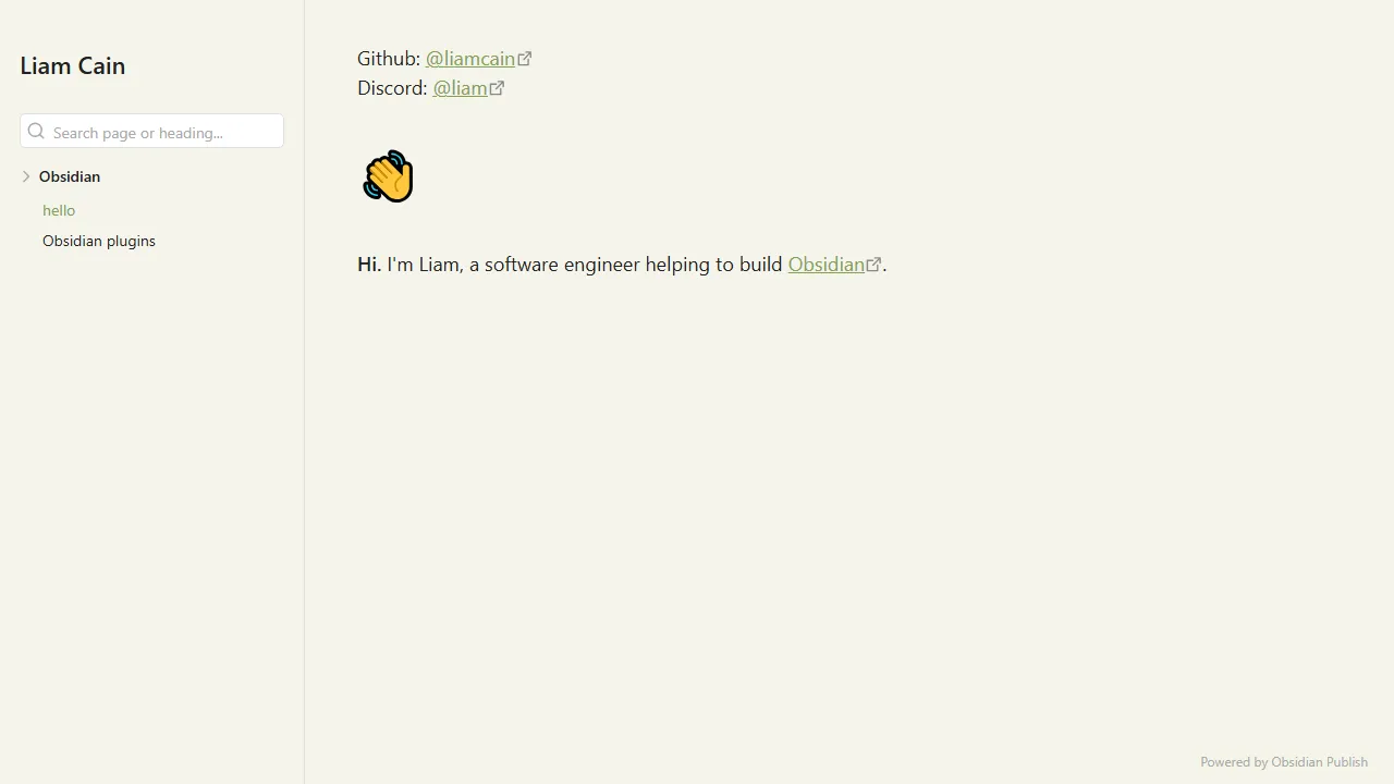 liamca.in - Obsidian Plugin and Community Plugins screenshot