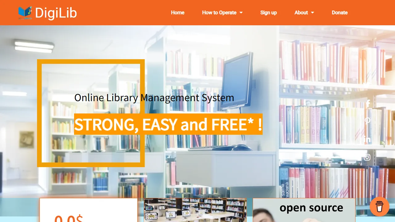 library-online.net - Free Online Library Management System screenshot