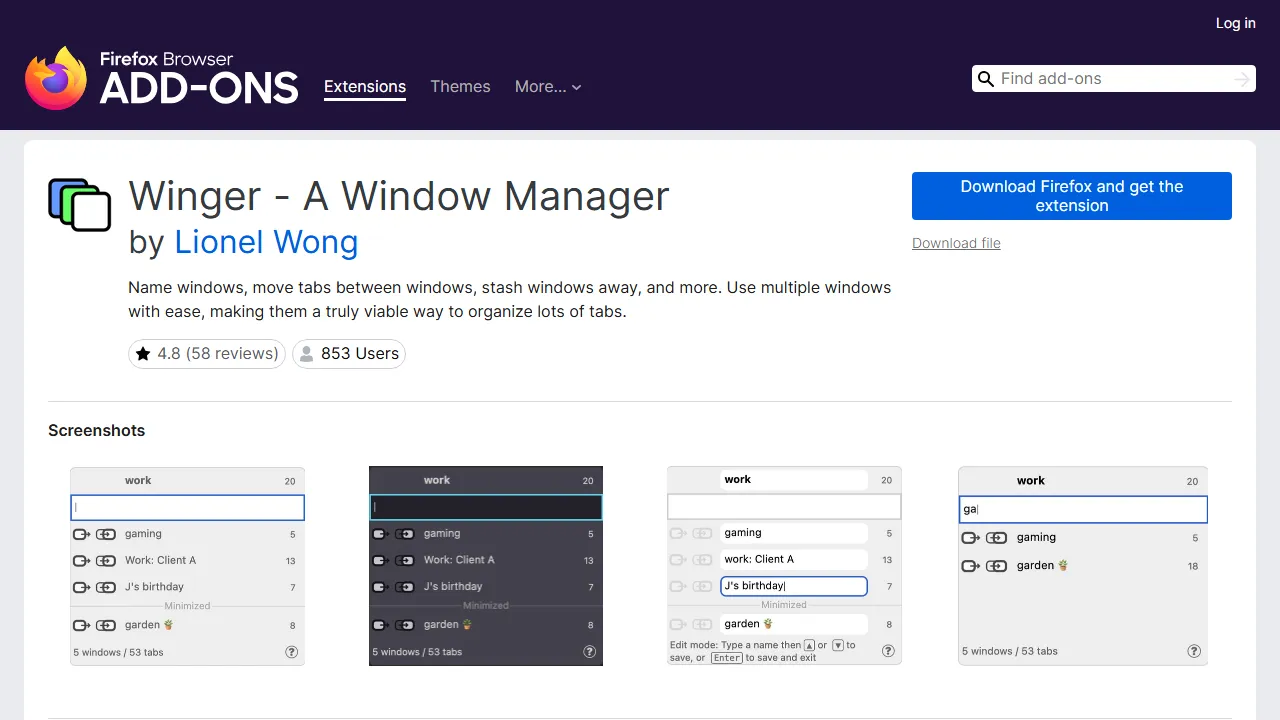 Lionel Wong - Browser Extension On Chrome Store screenshot
