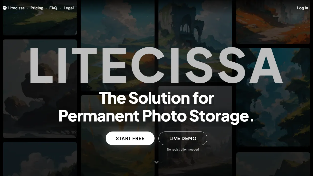 litecissa.com - Encrypted Cloud Storage for Photo Library screenshot