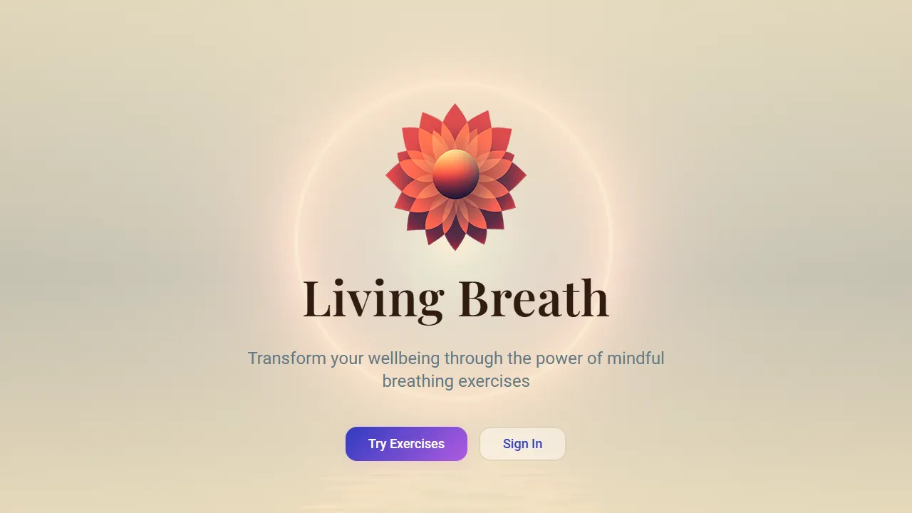 livingbreathapp.com - Meditation and Mindfulness Practices for Balance screenshot
