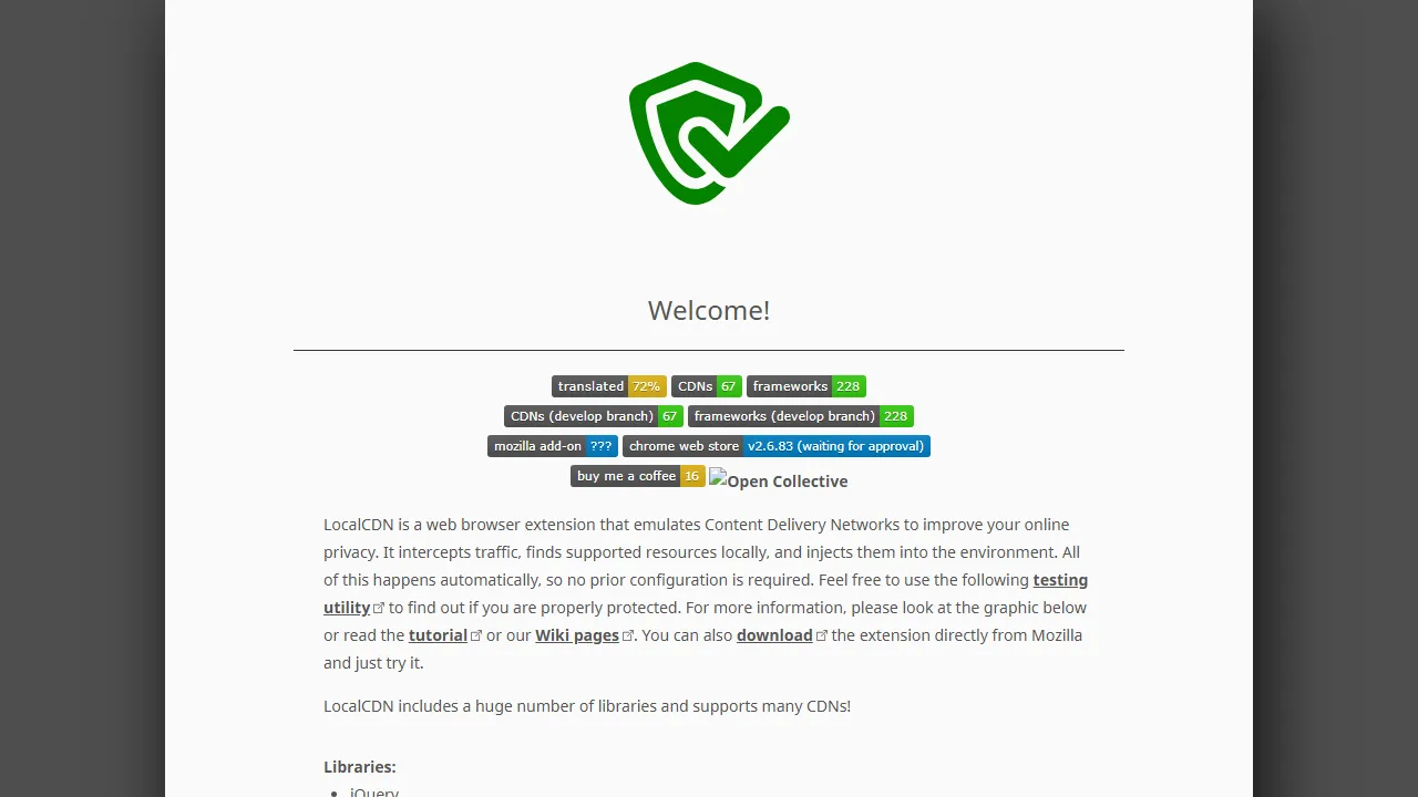 localcdn.org - Browser Extension for Chrome and Firefox screenshot
