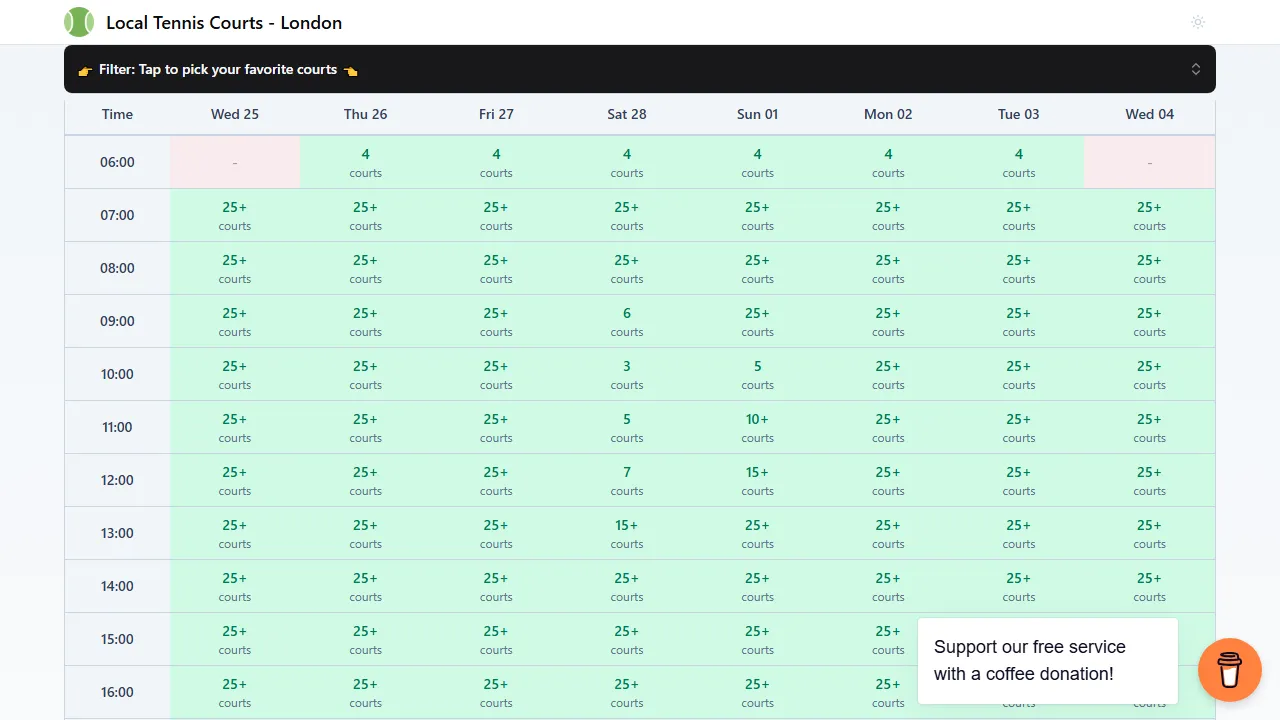 localtenniscourts.com - Online Court Reservation and Tennis Booking screenshot