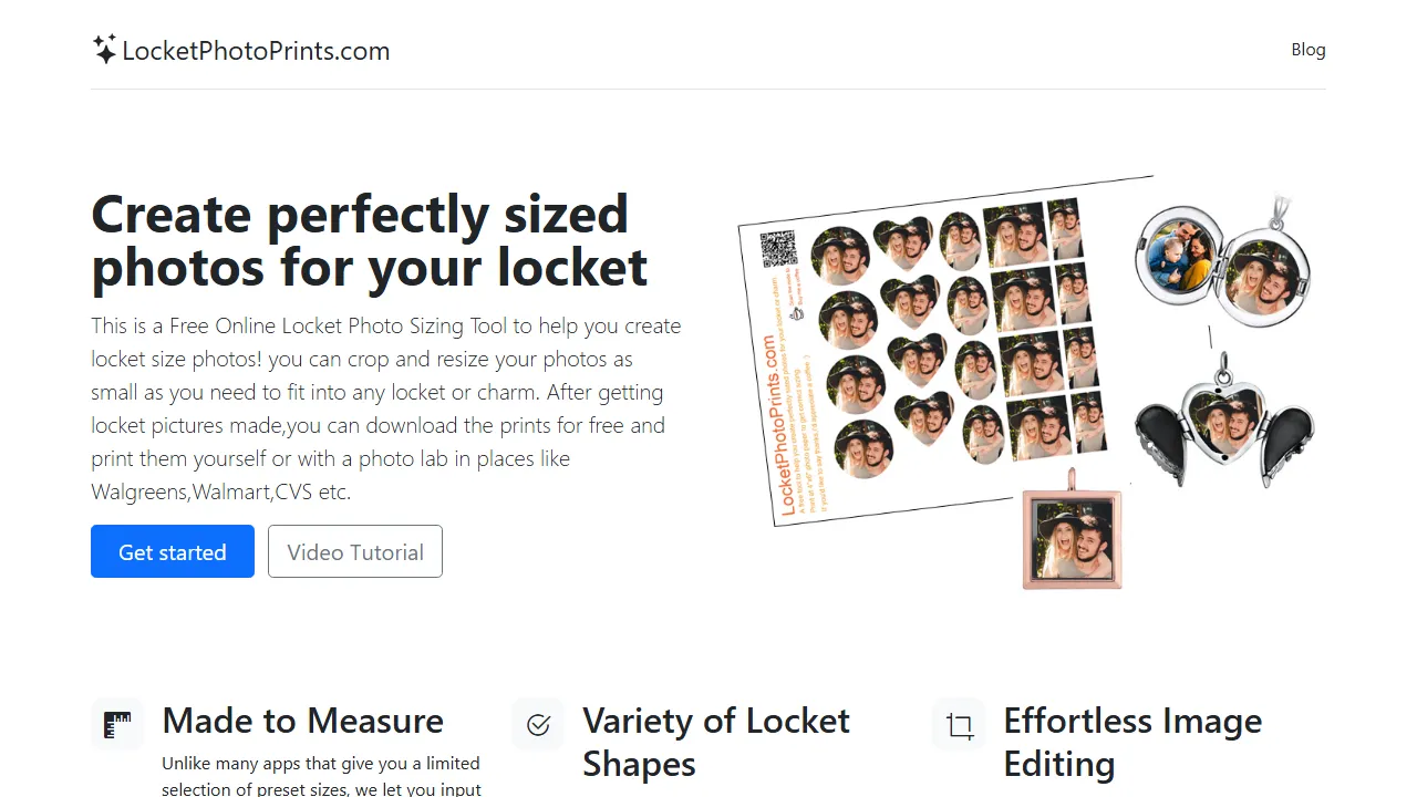 locketphotoprints.com - Free Online Image Resizer for Locket Photos screenshot