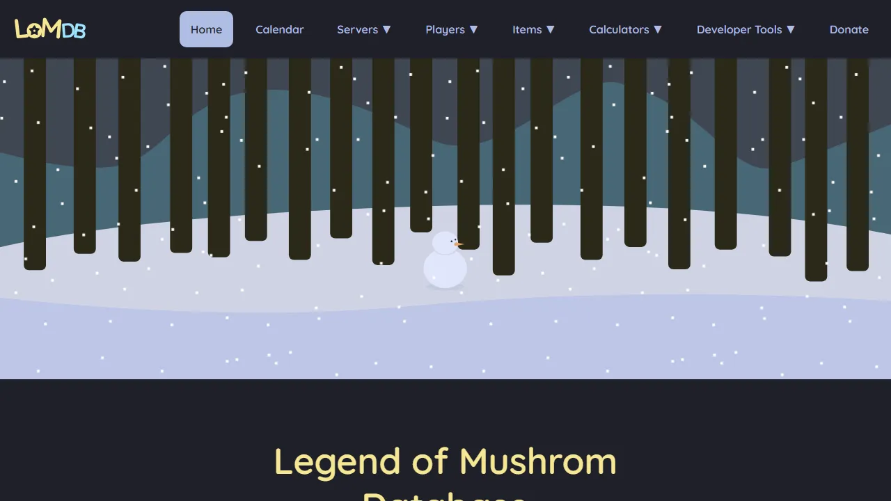 lomdb.github.io - Interactive Game Data Archive Online screenshot