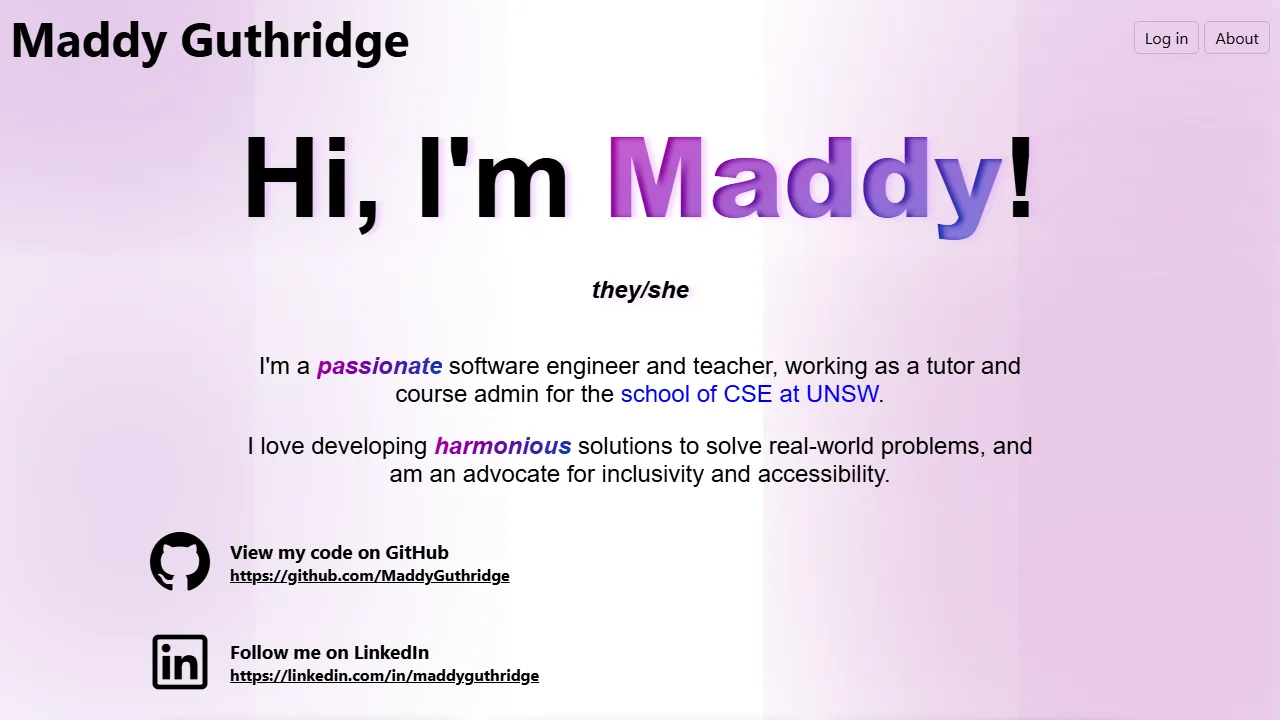 maddyguthridge.com - Portfolio CMS to Showcase Your Best Work screenshot
