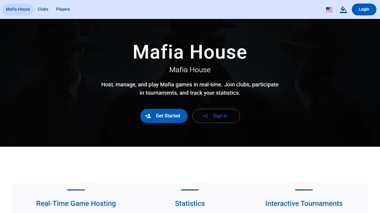 mafiahouse.org - Free Community Game Management Platform screenshot