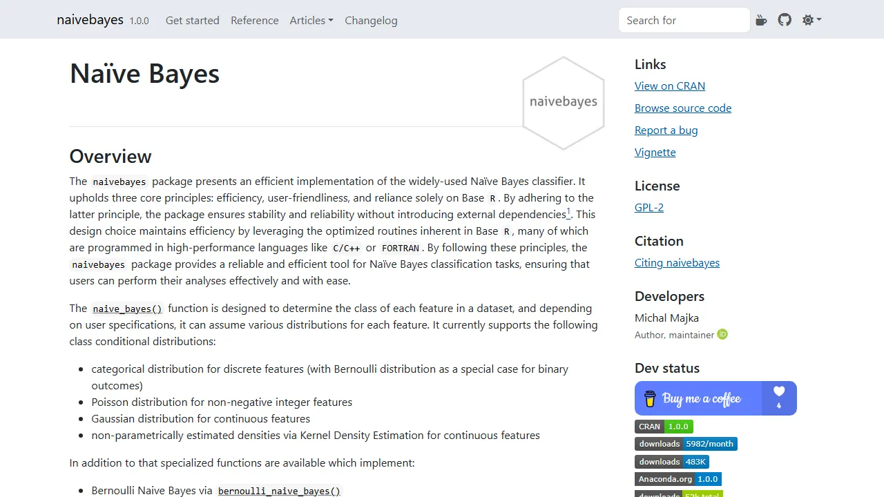 majkamichal.github.io - R Package for Machine Learning Classifiers screenshot