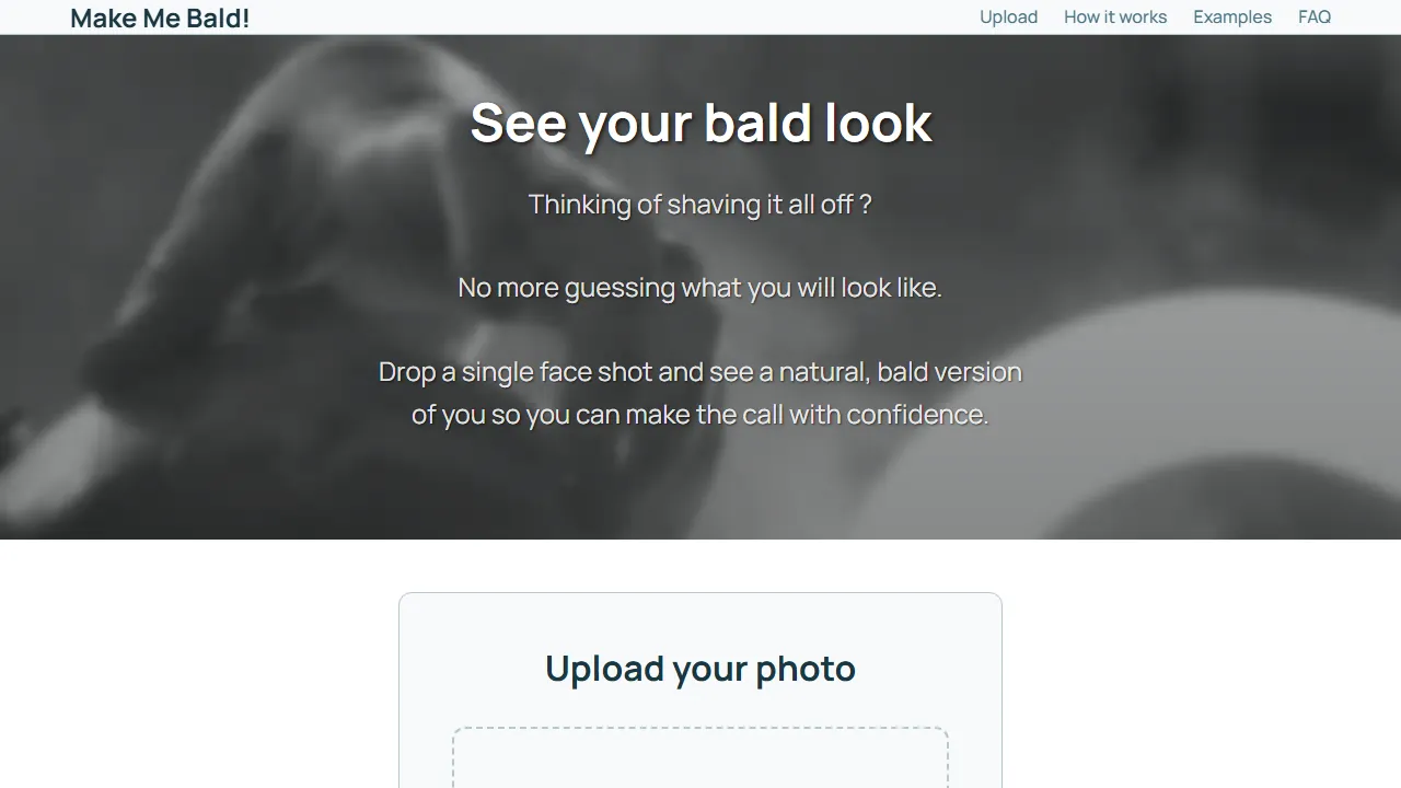 makemebald.com - Hairline Tracking App for Progress screenshot