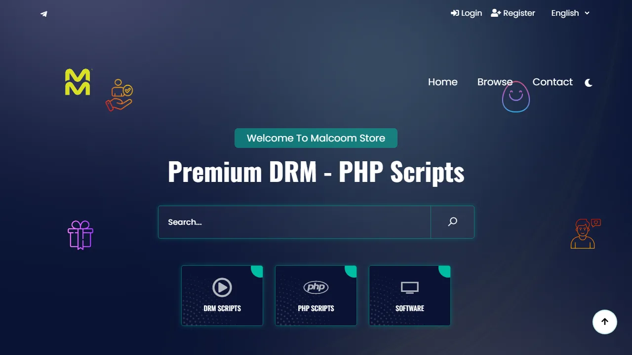 malcoom.store - IPTV DRM Scripts and PHP Solutions screenshot