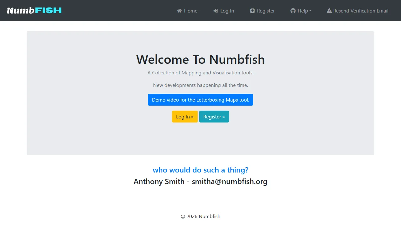 maps.numbfish.org - Campaigning Tools and Mapping Resources screenshot