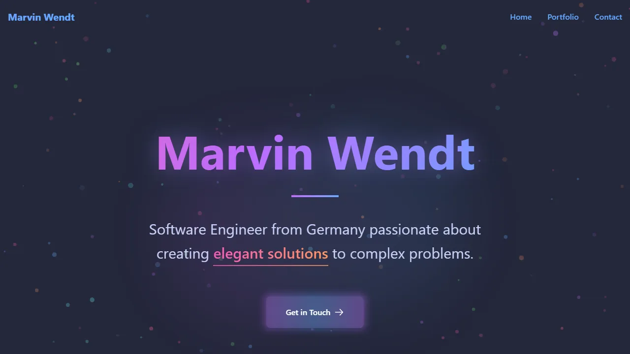 marvinjwendt.com - Support Open Source Coding Projects Development screenshot