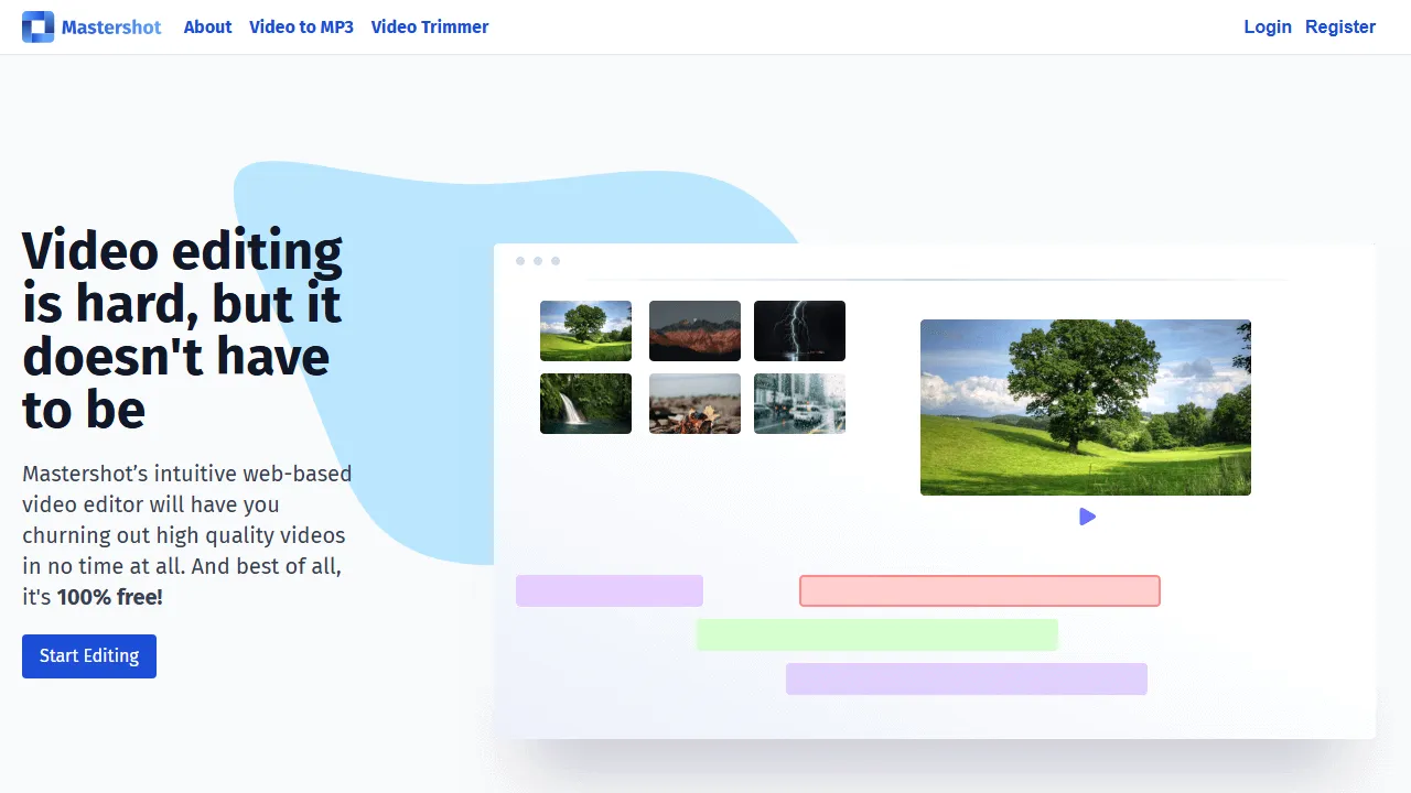 mastershot.app - Free Online Video Clip Editor Tool screenshot
