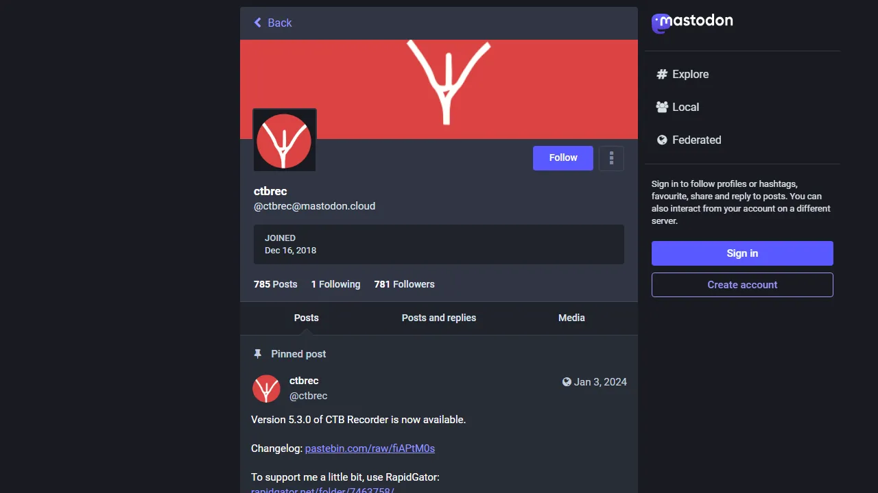 mastodon.cloud - Screen Recording Software to Record Public Shows screenshot