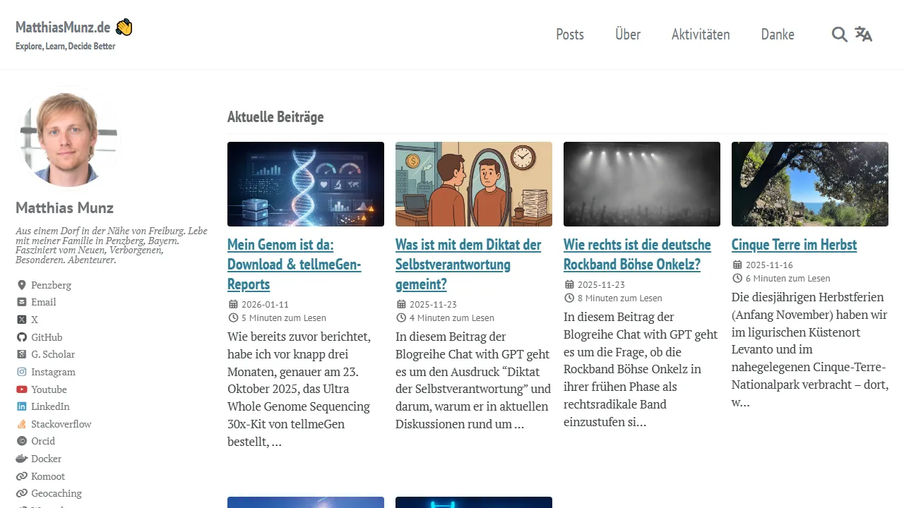 matthiasmunz.de - Free Bioinformatics Tools and R Packages screenshot
