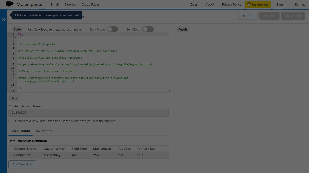 mcsnippets.herokuapp.com - Code Snippet Manager Tool For Developers screenshot