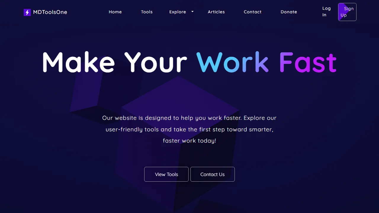 mdtools.one - Free Online Productivity Tools Platform screenshot